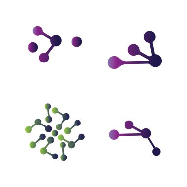 Molekül vektör logosu çizimi