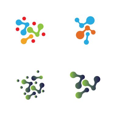 Molekül vektör logosu çizimi