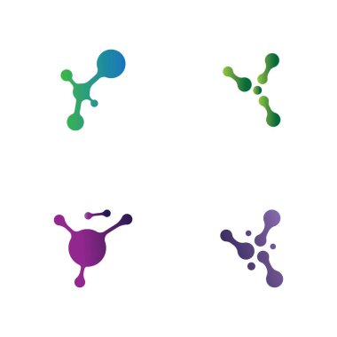 Molekül vektör logosu çizimi