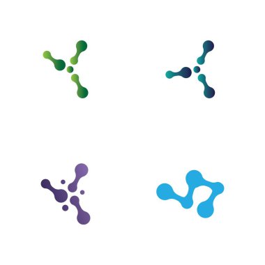 Molekül vektör logosu çizimi