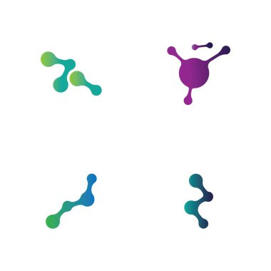 Molekül vektör logosu çizimi