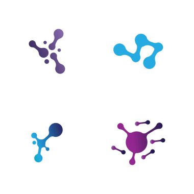 Molekül vektör logosu çizimi