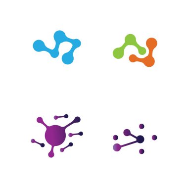 Molekül vektör logosu çizimi