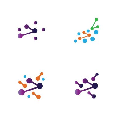 Molekül vektör logosu çizimi