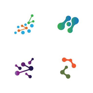 Molekül vektör logosu çizimi