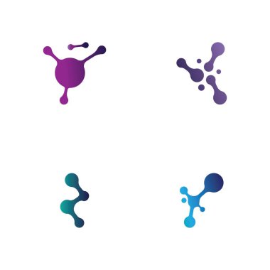 Molekül vektör logosu çizimi