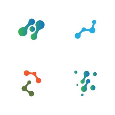 Molekül vektör logosu çizimi