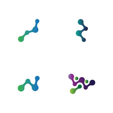 Molekül vektör logosu çizimi