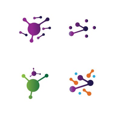 Molekül vektör logosu çizimi