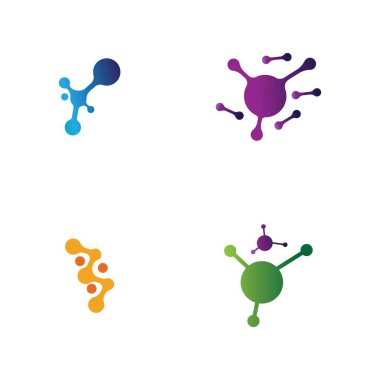 Molekül vektör logosu çizimi