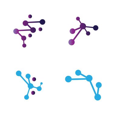Molekül vektör logosu çizimi