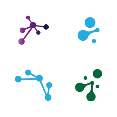 Molekül vektör logosu çizimi