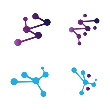 Molekül vektör logosu çizimi