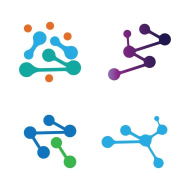 Molekül vektör logosu çizimi