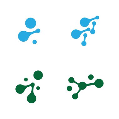 Molekül vektör logosu çizimi