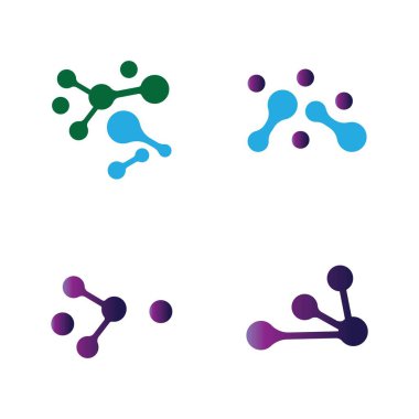 Molekül vektör logosu çizimi