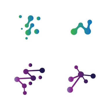 Molekül vektör logosu çizimi