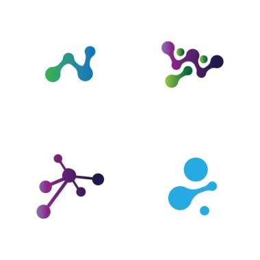Molekül vektör logosu çizimi