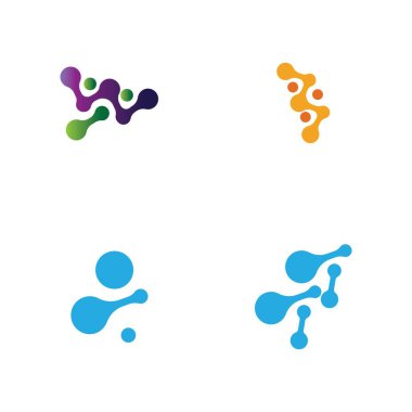 Molekül vektör logosu çizimi