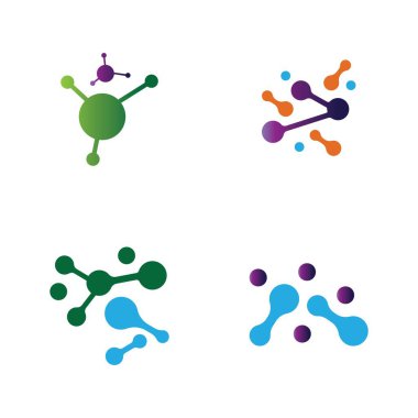Molekül vektör logosu çizimi