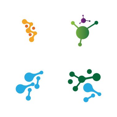 Molekül vektör logosu çizimi