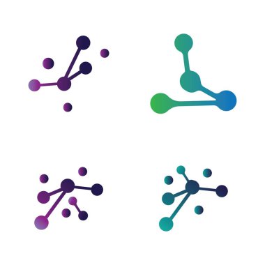 Molekül vektör logosu çizimi