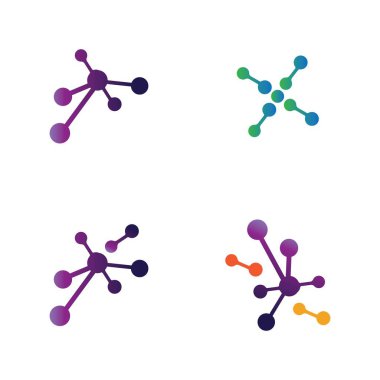 Molekül vektör logosu çizimi