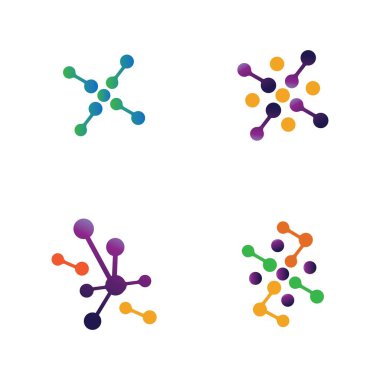 Molekül vektör logosu çizimi