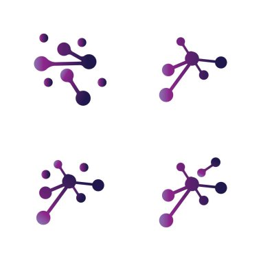 Molekül vektör logosu çizimi