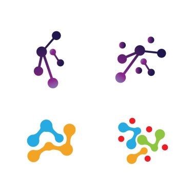 Molekül vektör logosu çizimi