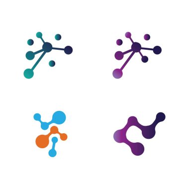 Molekül vektör logosu çizimi