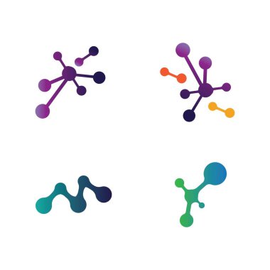 Molekül vektör logosu çizimi