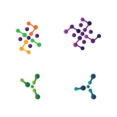Molekül vektör logosu çizimi