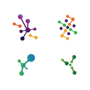 Molekül vektör logosu çizimi