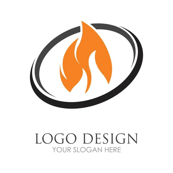 Projeto Ilustração Logotipo Fogo — Vetor de Stock