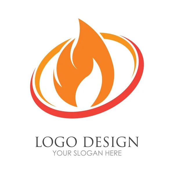 Disegno Illustrazione Logo Fuoco — Vettoriale Stock
