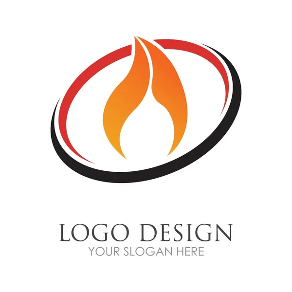 Diseño Ilustración Logo Fuego — Vector de stock
