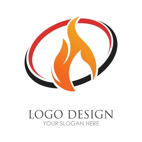 Diseño Ilustración Logo Fuego — Vector de stock