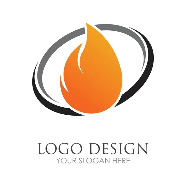 Diseño Ilustración Logo Fuego — Vector de stock