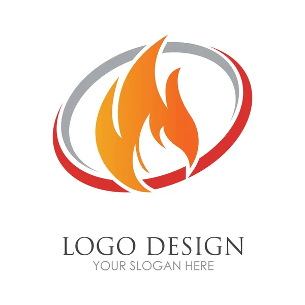 Diseño Ilustración Logo Fuego — Vector de stock