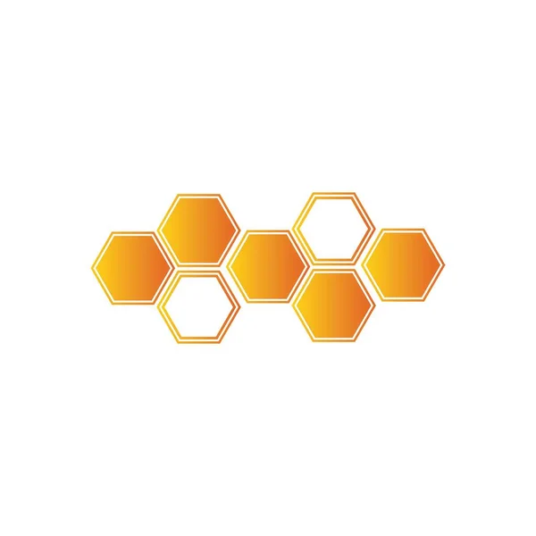 Honeycomb Logotyp Illustration Design Mall — Stock vektor