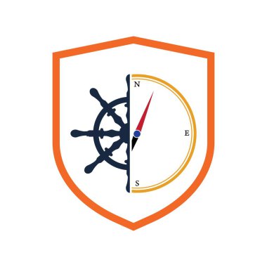 Gemilerin tekerlek logosu çizim şablonu