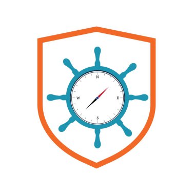 Gemilerin tekerlek logosu çizim şablonu