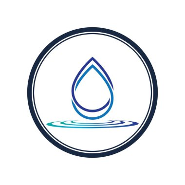 Su dalgası logosu çizim şablonu