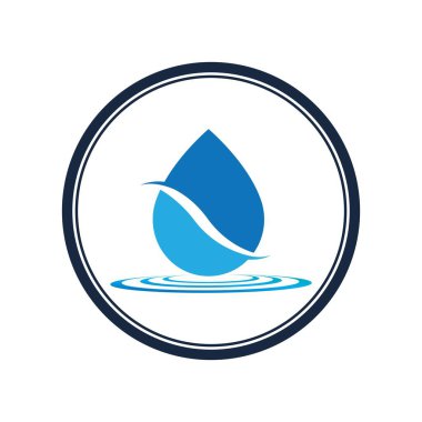 Su dalgası logosu çizim şablonu
