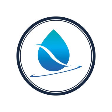 Su dalgası logosu çizim şablonu
