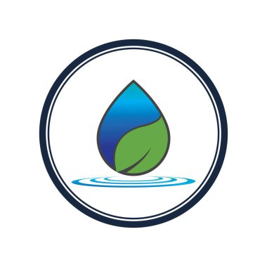 Su dalgası logosu çizim şablonu