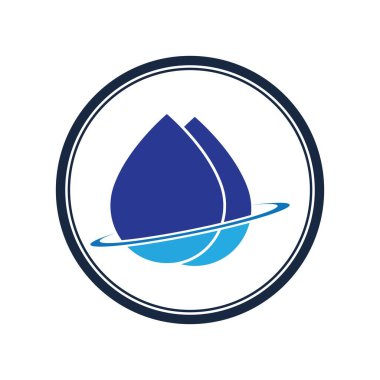 Su dalgası logosu çizim şablonu