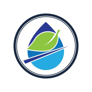 Su dalgası logosu çizim şablonu