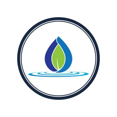 Su dalgası logosu çizim şablonu